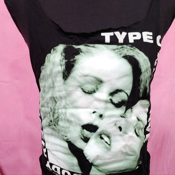 Tops - Type O negative cut out distressed tank goth punk 90s alt size med